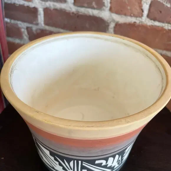 Vintage Mesa Verde Ute Pottery Planter Tsosie Southwest Santa Fe Native - Picture 4 of 6